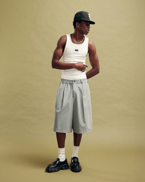 PLEATED SHORT | Slate