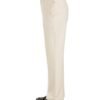 Trousers Belt Loop With Side Adjusters - Cream (Straight Cut)
