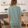 Womens 2 Piece Sets Summer Outfits 2025 Two Piece Lounge Set Matching Clothing Oversized Tshirts Biker Short Fashion