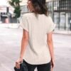 Women Shirts Summer Sweaters Short Sleeve Tunic Tops 2025 Dressy Casual Business Blouses