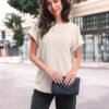 Women Shirts Summer Sweaters Short Sleeve Tunic Tops 2025 Dressy Casual Business Blouses