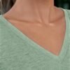 T Shirts Short Sleeve V Neck Tees Tops for Women Fashion Trendy Lightweight Soft Casual Summer Outfits Clothes 2025