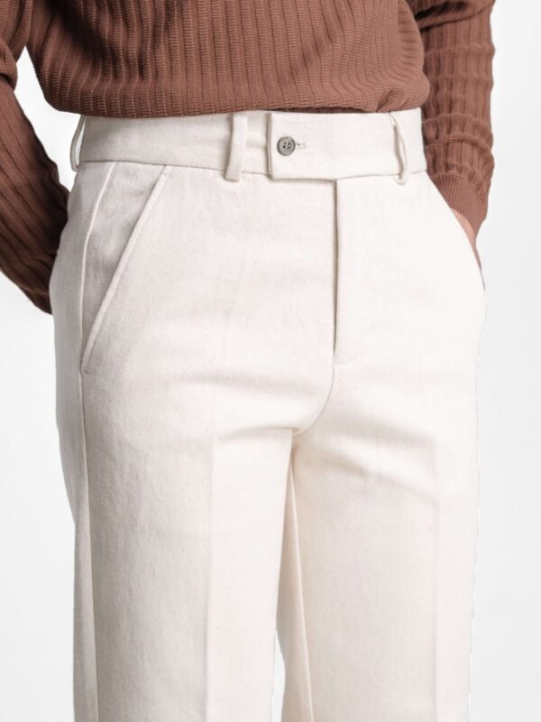 Straight Cut Trousers - Off White