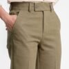 Straight Cut Trousers - Olive Green
