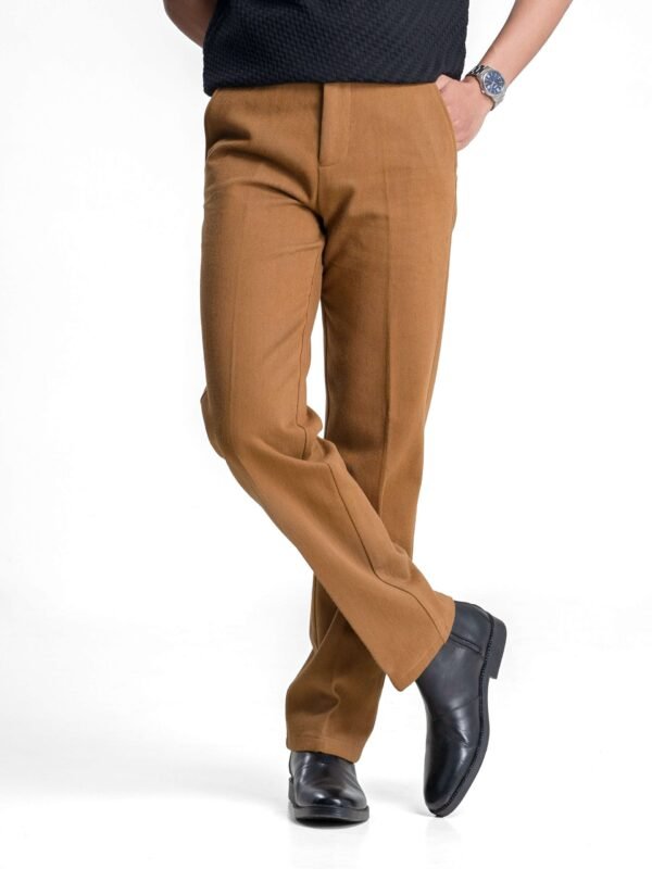 Straight Cut Trousers - Coffee