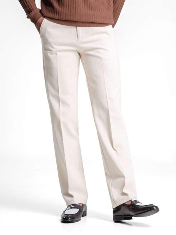 Straight Cut Trousers - Off White