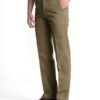 Straight Cut Trousers - Olive Green