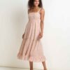 Taj Hemp Tiered Midi Dress