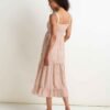 Taj Hemp Tiered Midi Dress
